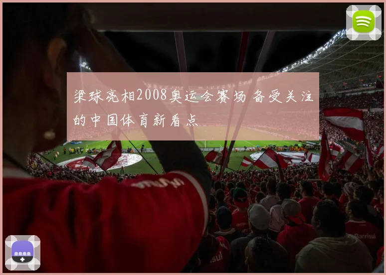 梁球亮相2008奥运会赛场 备受关注的中国体育新看点