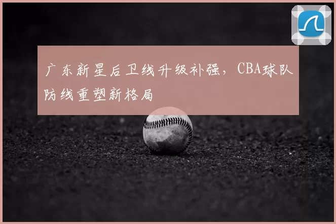广东新星后卫线升级补强，CBA球队防线重塑新格局