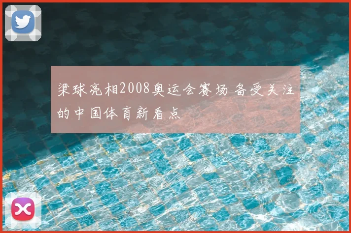 梁球亮相2008奥运会赛场 备受关注的中国体育新看点